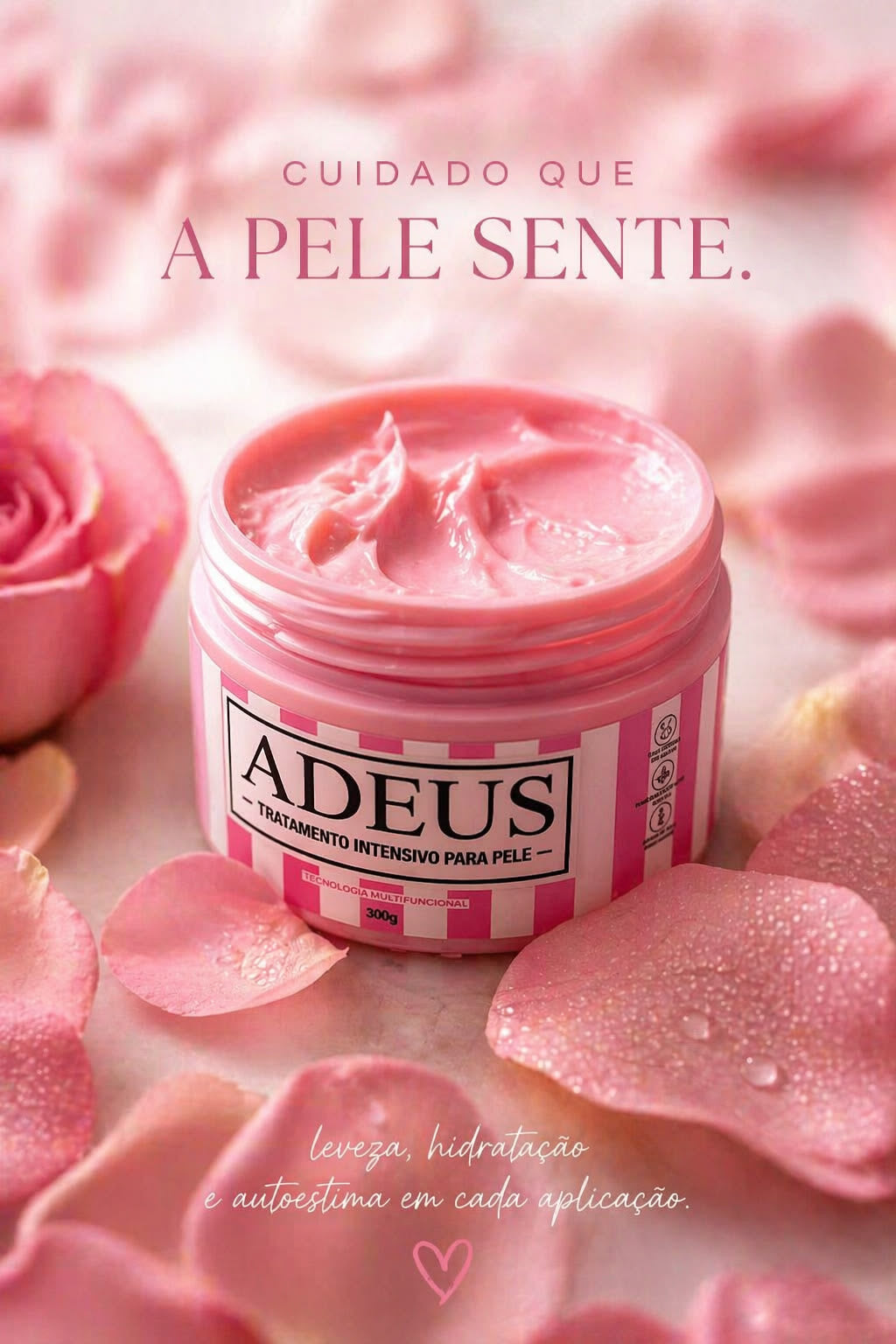 ADEUS Creme Corporal 300g | Estrias, Celulite, Flacidez e Firmeza da Pele