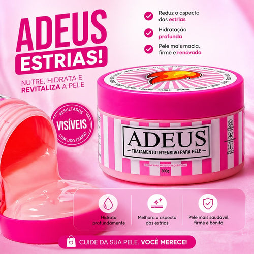 ADEUS Creme Corporal 300g | Estrias, Celulite, Flacidez e Firmeza da Pele